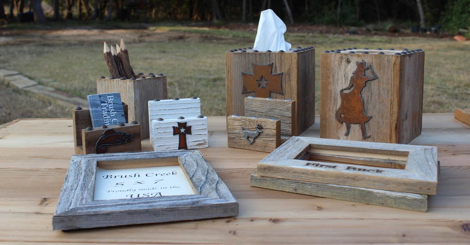 A few of our rustic reclaimed wood products.