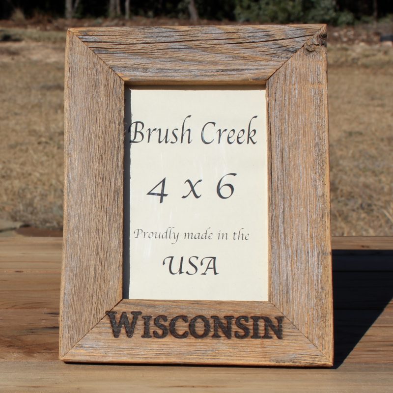 Branded Picture Frame US State Wisconsin