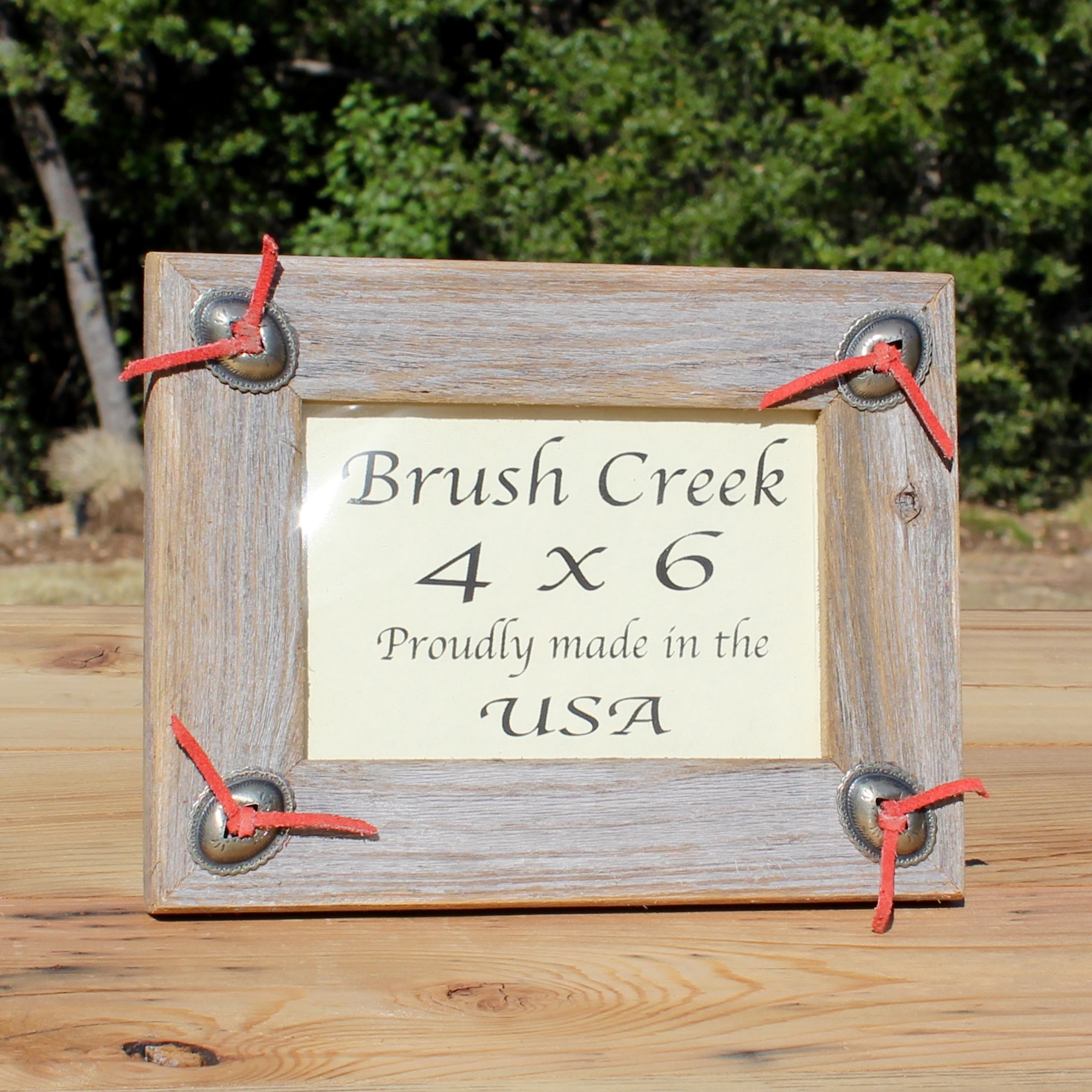 Frame with Corner Red Concho