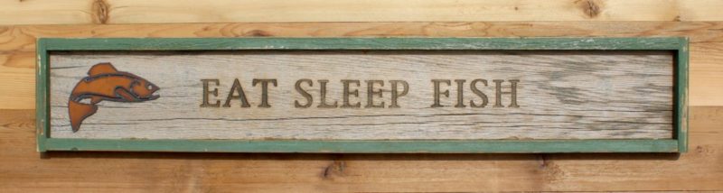 Branded Wall Sign Eat Sleep Fish