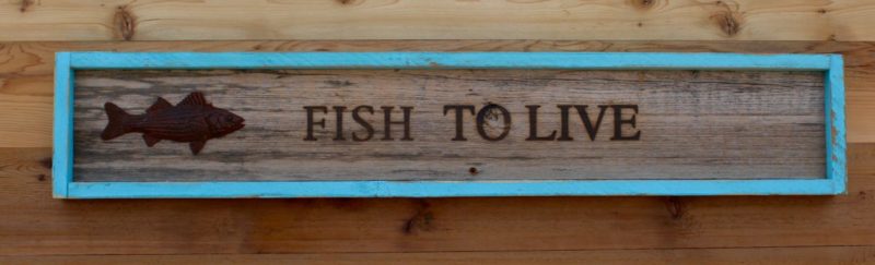 Branded Wall Sign Fish To Live