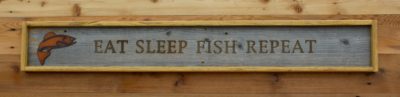 Branded Wall Sign Eat Sleep Fish Repeat