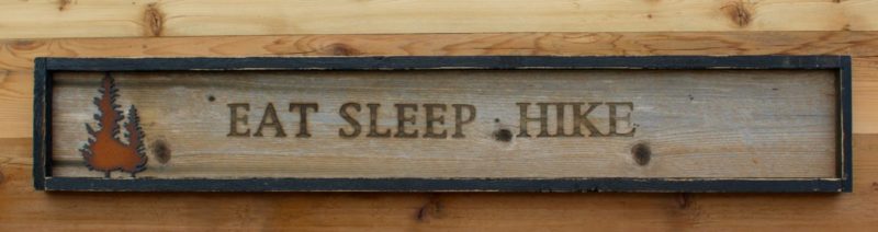 Branded Wall Sign Eat Sleep Hike