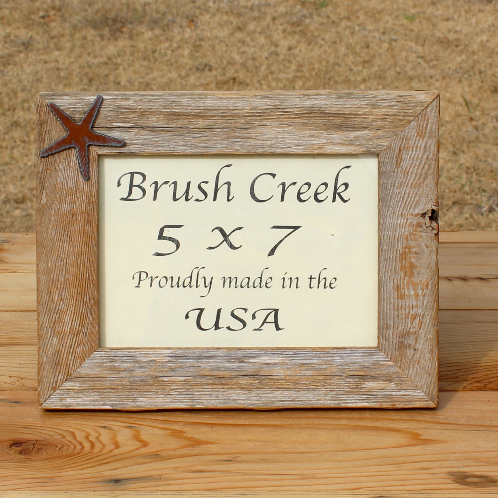 Rustic Picture Frame Starfish