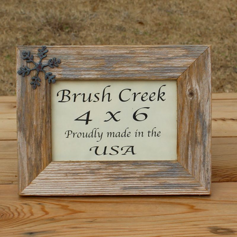 Rustic Picture Frame Rusty Snowflake