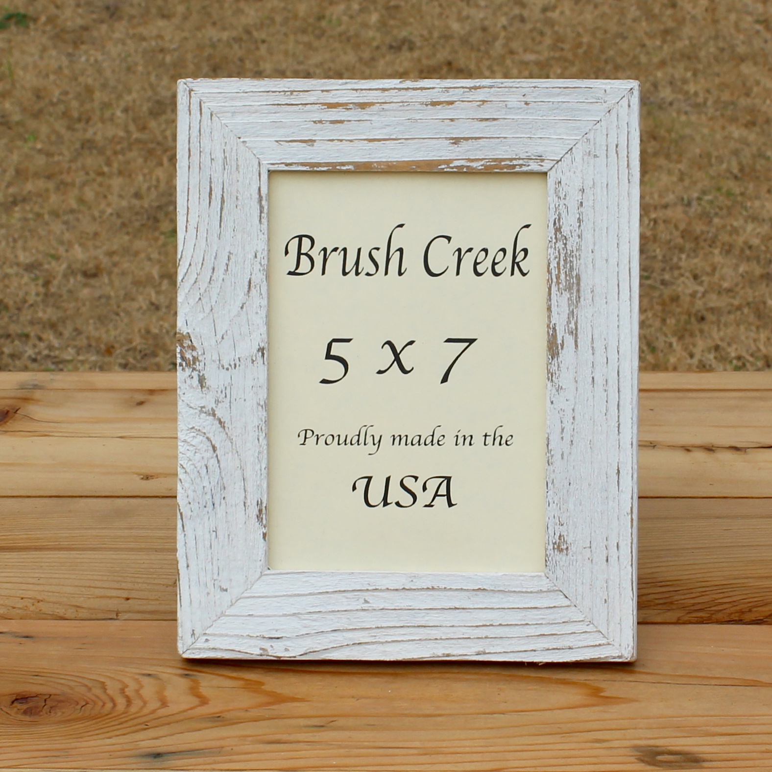 White Washed Stripe Wood Frame 4x6