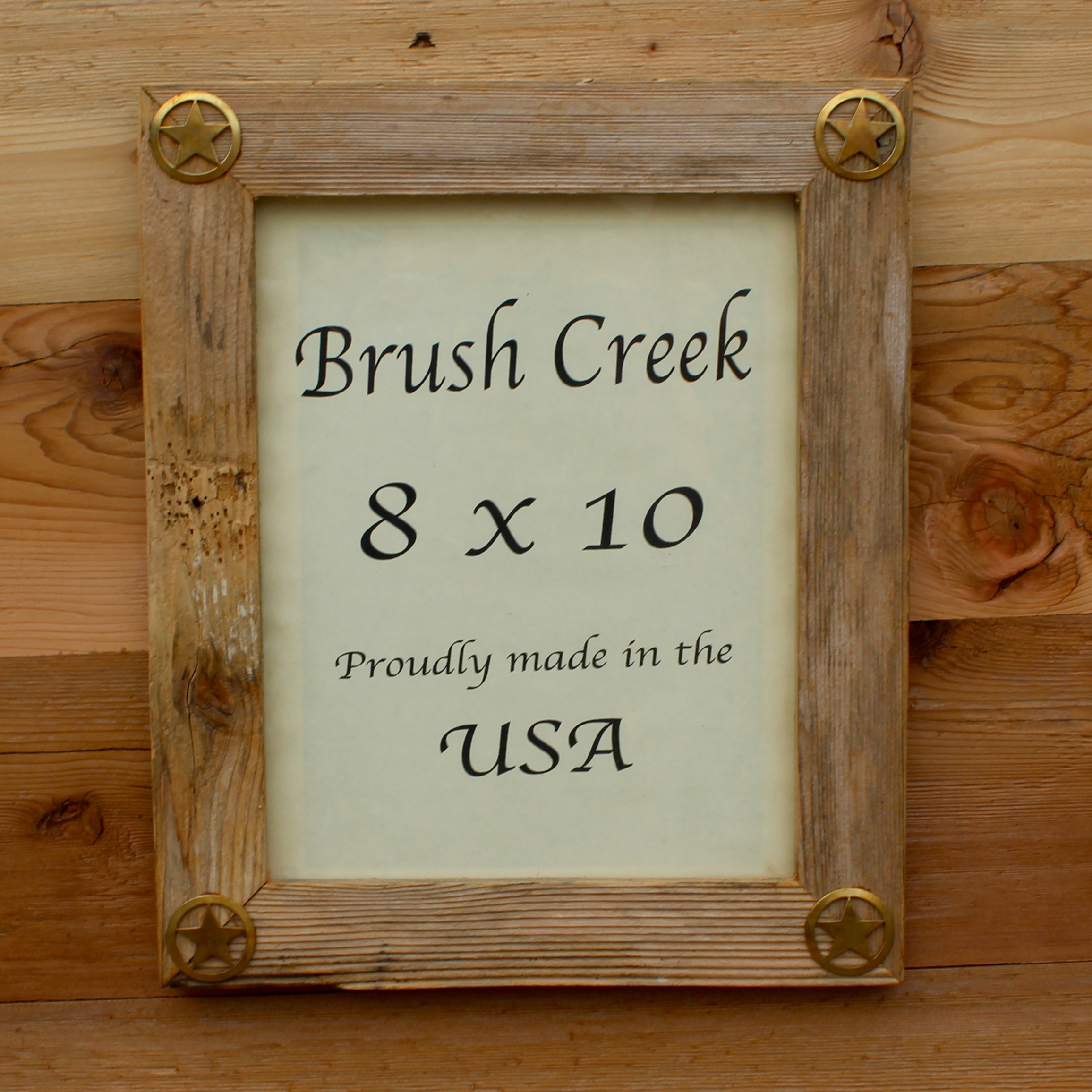 Rustic Picture Frame Circle Star