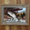 Rustic Picture Frame with a Canvas Print Jumping Trout