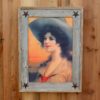 Rustic Picture Frame with Western Lady Canvas Print