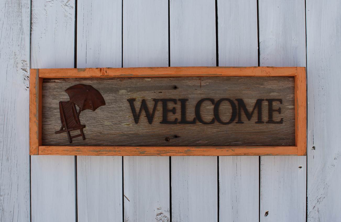 Small Sign Branded Welcome - Rustic and Branded Signs - Brush Creek