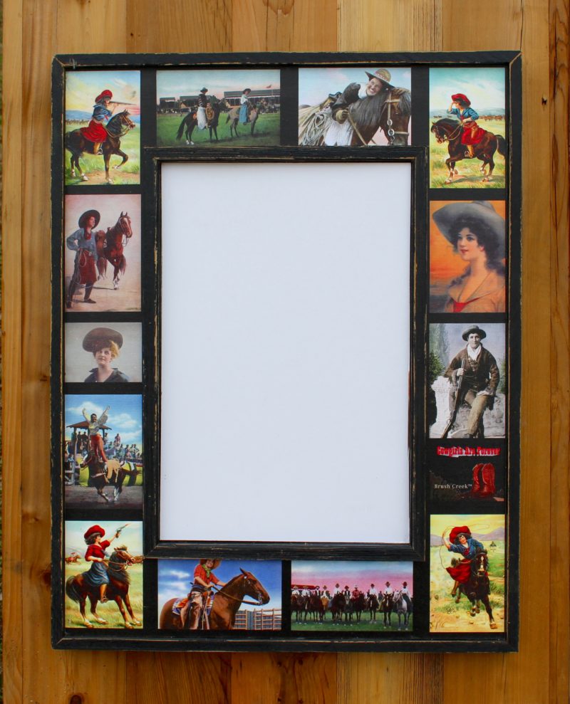 cowgirl collage mirror