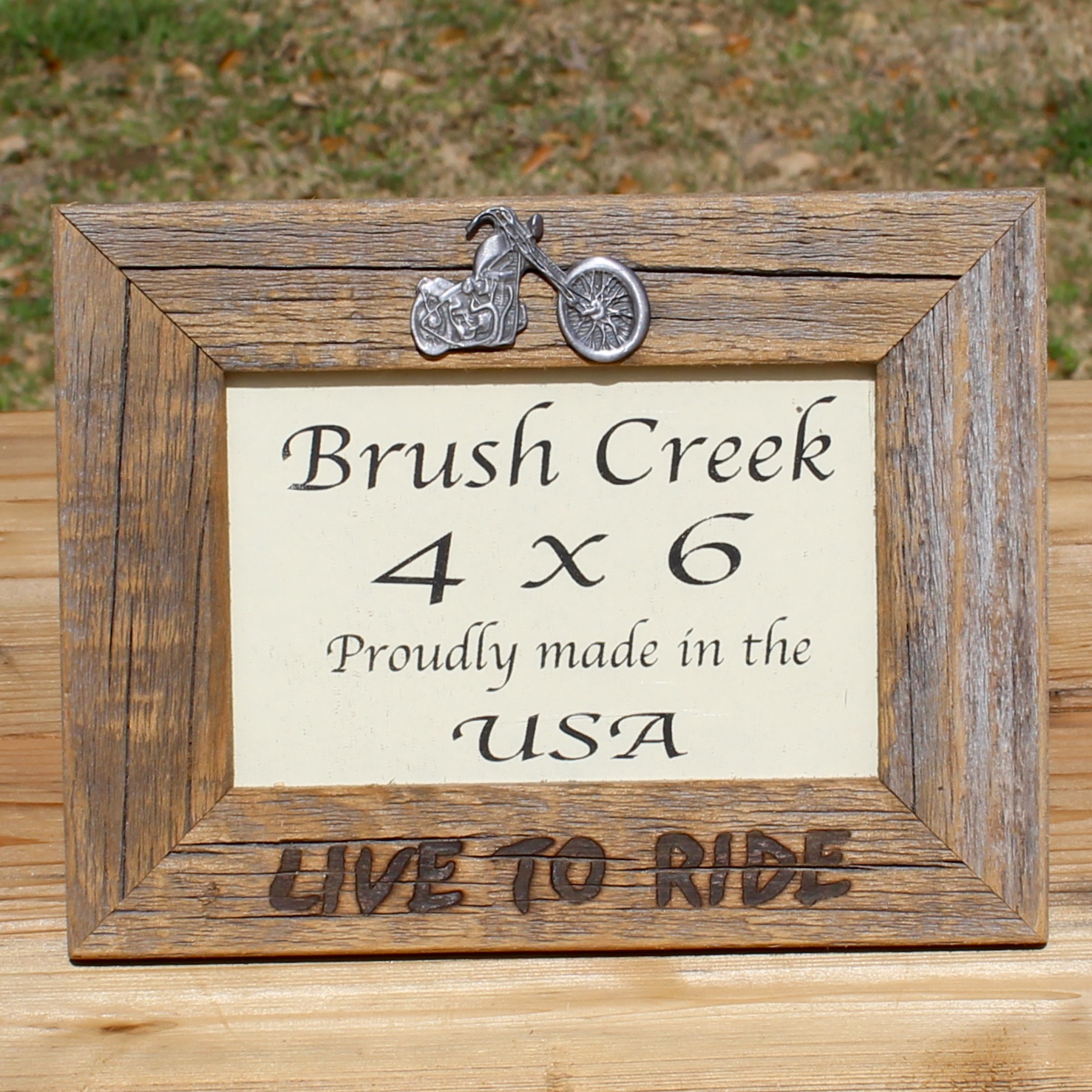 Frame Branded Live to Ride with Motorcycle Icon