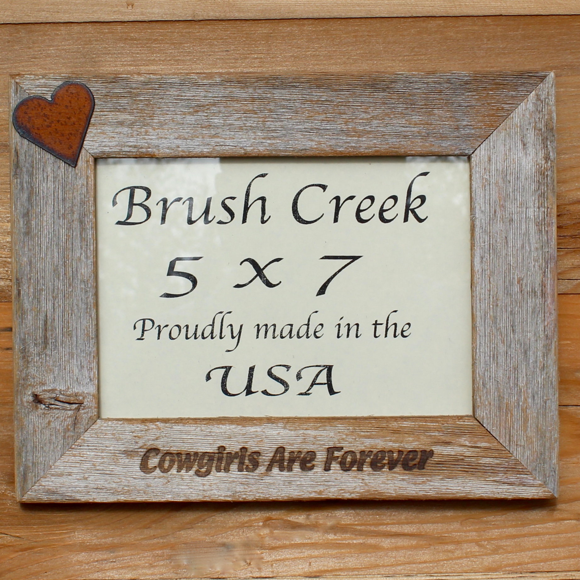 Frame Branded Cowgirls Are Forever with Heart Icon