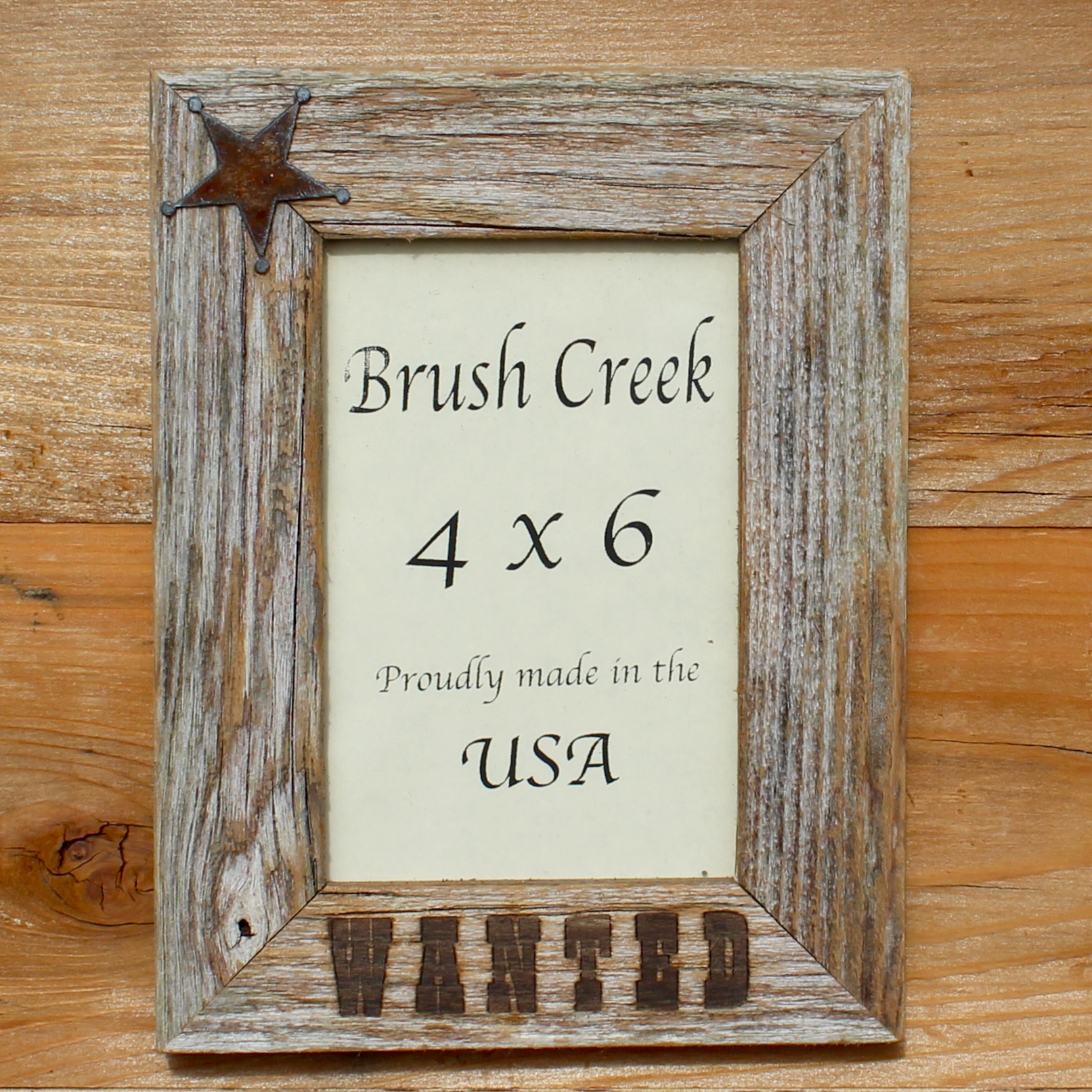 Frame Branded Wanted with Corner Star Icon